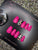 Magenta with Colorful Leopard Print Press On Nail Enhancement | Glue On Nails | Abstract Fake Nails | Gel X Nails